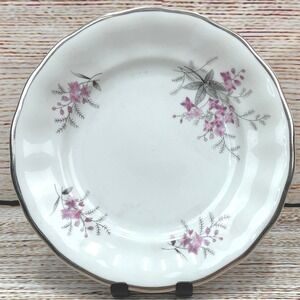Favolina Karolina Jarolina Porcelain Salad Plate 3879‎ Floral Silver Scalloped 7